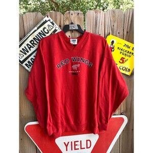 Vtg 90s Red Detroit Red Wings NHL embroidered Lee Sport sweatshirt hockey 2XL